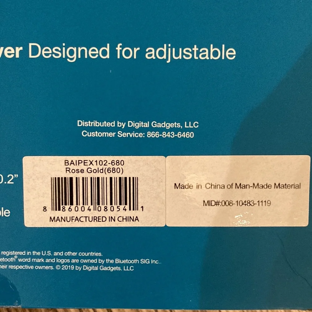 air exec Bluetooth Keyboard with Case IPad fits 10.2 iPad Rose Gold NIB